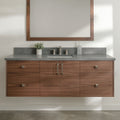 
                  
                    Austin Stainless SLIM 60" Wall Mount American Black Walnut Bathroom Vanity Teodor Bathroom Vanity Canada
                  
                