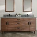 
                  
                    Austin Stainless SLIM 72" American Black Walnut Bathroom Vanity, Double Sink
                  
                