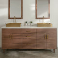 
                  
                    Austin Stainless SLIM 72" American Black Walnut Bathroom Vanity, Double Sink
                  
                