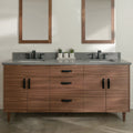 
                  
                    Austin Stainless SLIM 72" American Black Walnut Bathroom Vanity, Double Sink
                  
                