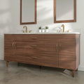 
                  
                    Austin Stainless SLIM 72" American Black Walnut Bathroom Vanity, Double Sink
                  
                