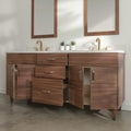
                  
                    Austin Stainless SLIM 72" American Black Walnut Bathroom Vanity, Double Sink
                  
                