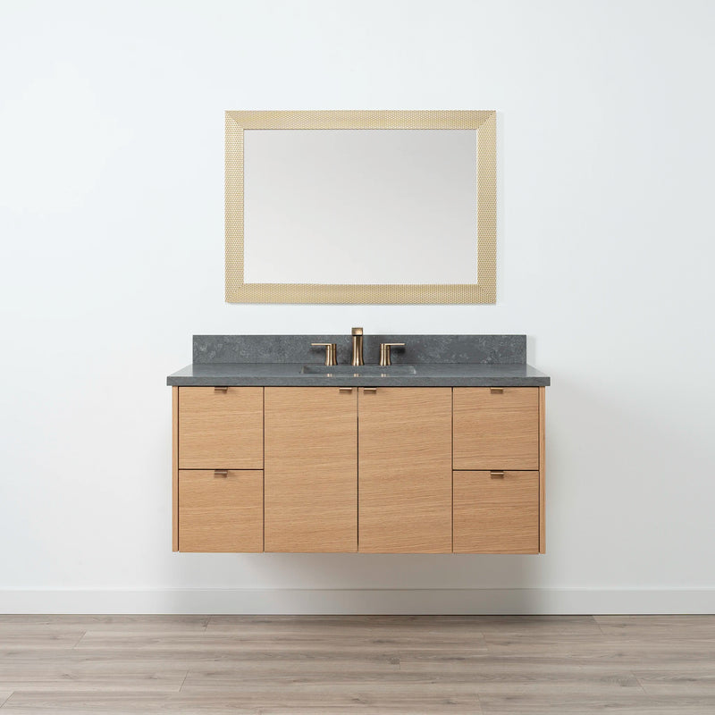 Ashbury 48" Wall Mount Natural White Oak Bathroom Vanity