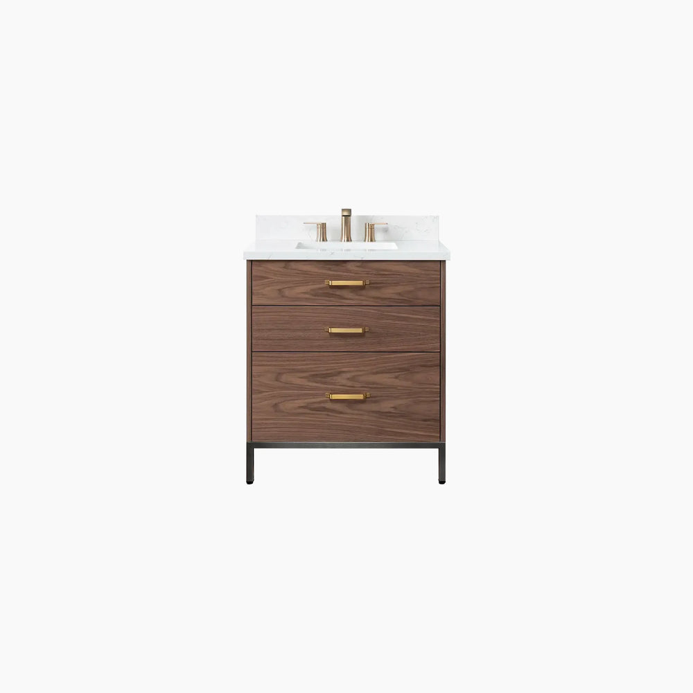
                  
                    Austin 30" American Black Walnut Bathroom Vanity - All Drawers
                  
                