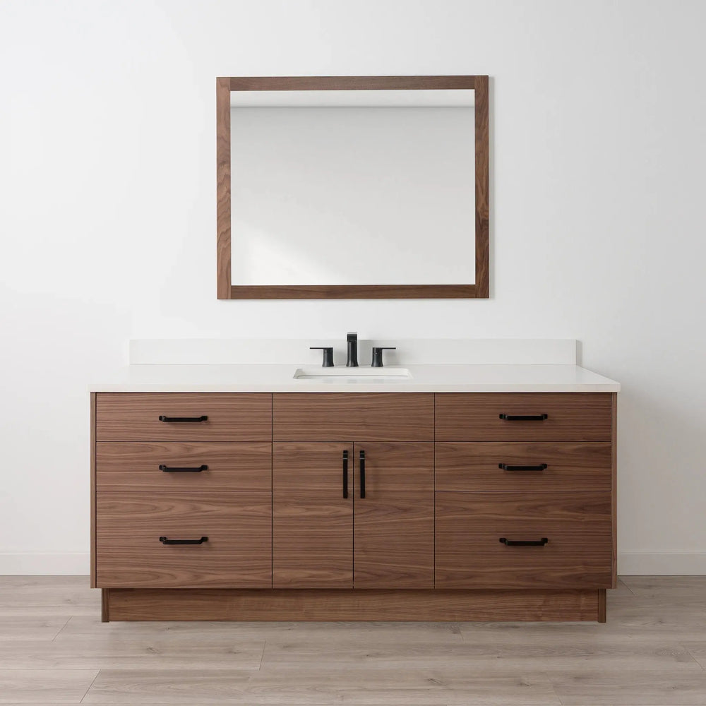 
                  
                    Austin SLIM Stainless 72" American Black Walnut Bathroom Vanity Teodor Bathroom Vanity Canada
                  
                