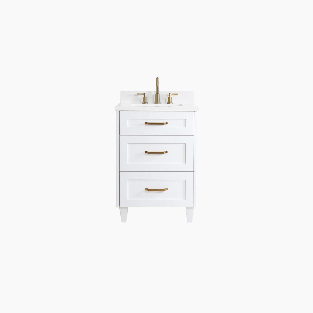 
                  
                    Bridgeport 24" Satin White Bathroom Vanity - All Drawers
                  
                