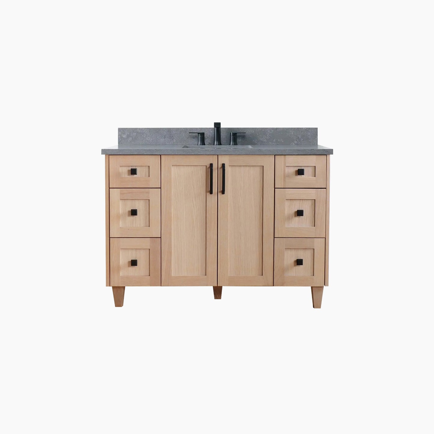 Bridgeport 48" White Oak Bathroom Vanity