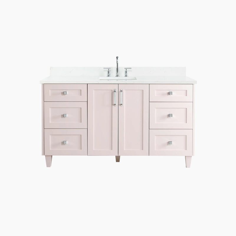 Bridgeport 60" Champagne Pink Bathroom Vanity