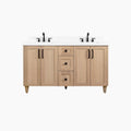 
                  
                    Bridgeport 60" White Oak Bathroom Vanity, Double Sink
                  
                