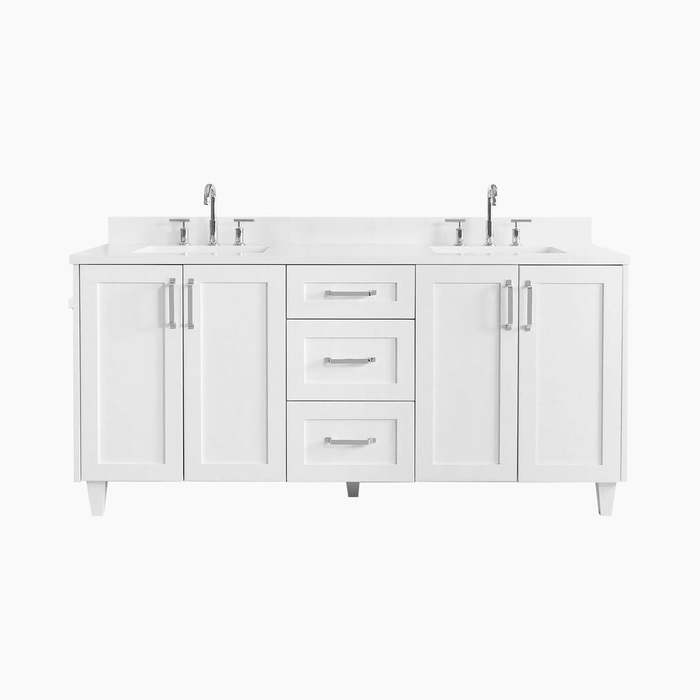 
                  
                    Bridgeport 72" Satin White Bathroom Vanity, Double Sink
                  
                