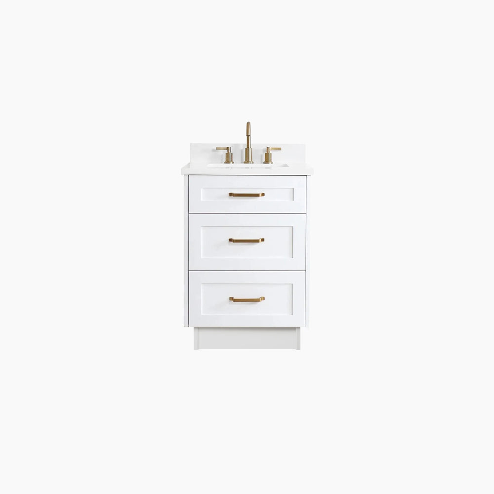 
                  
                    Bridgeport 24" Satin White Bathroom Vanity - All Drawers
                  
                