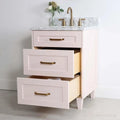 
                  
                    Bridgeport SLIM 24" Champagne Pink Bathroom Vanity - All Drawers Teodor Bathroom Vanity Canada
                  
                