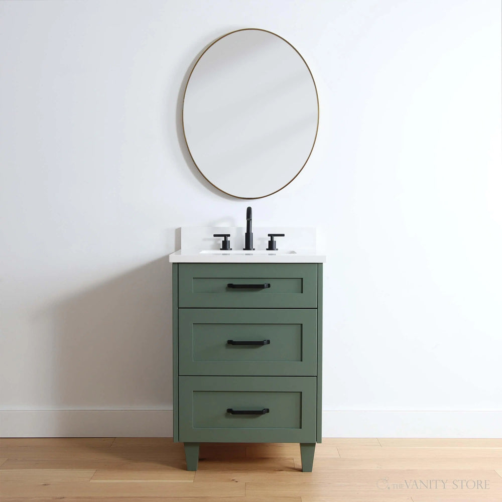 
                  
                    Bridgeport 24" Sage Green Bathroom Vanity - All Drawers
                  
                