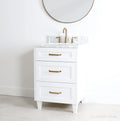 
                  
                    Bridgeport 24" Satin White Bathroom Vanity - All Drawers
                  
                
