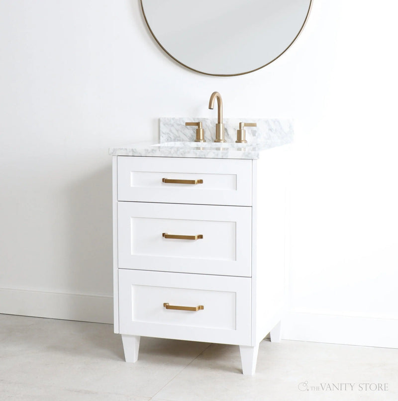 Bridgeport 24" Satin White Bathroom Vanity