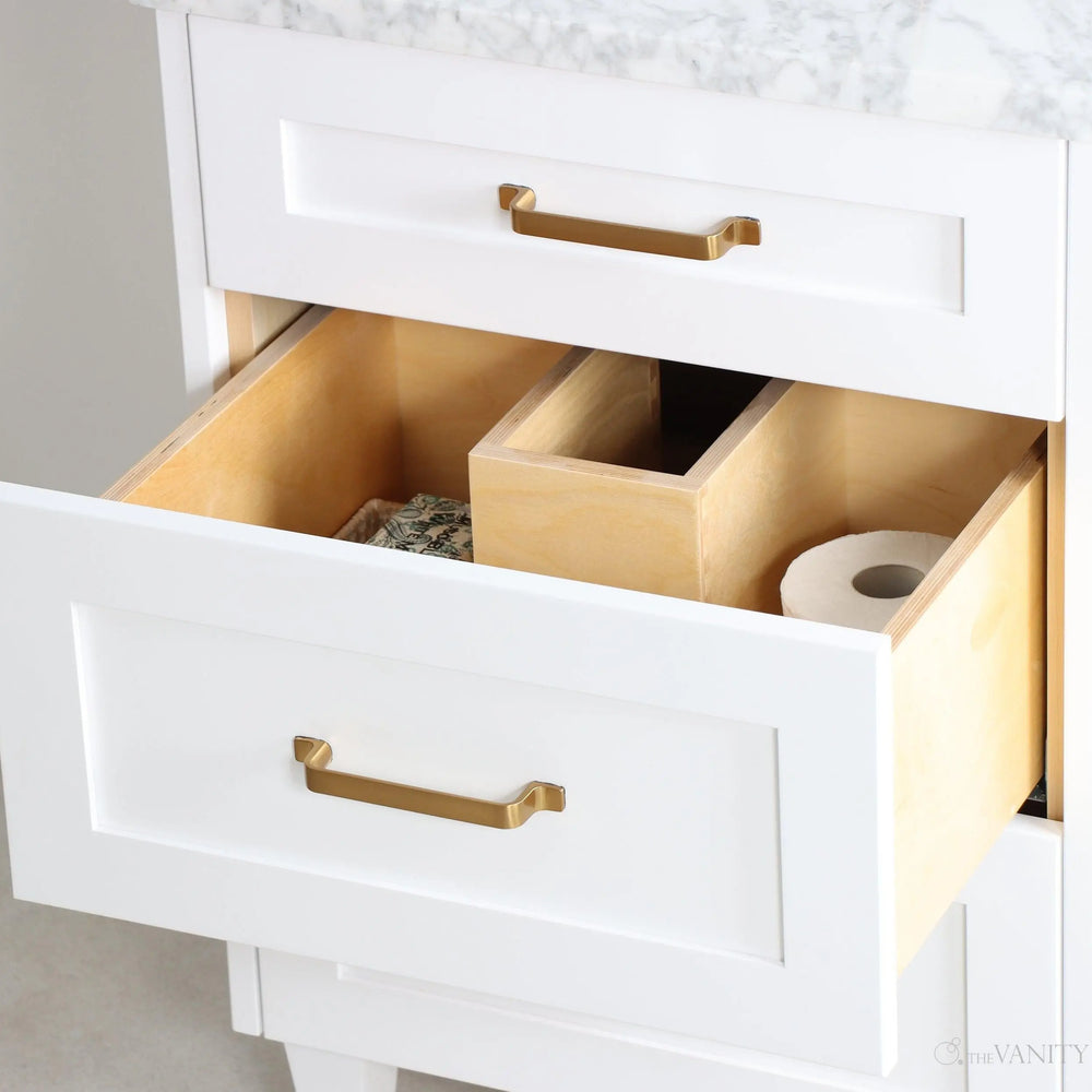 
                  
                    Bridgeport 24" Satin White Bathroom Vanity - All Drawers
                  
                