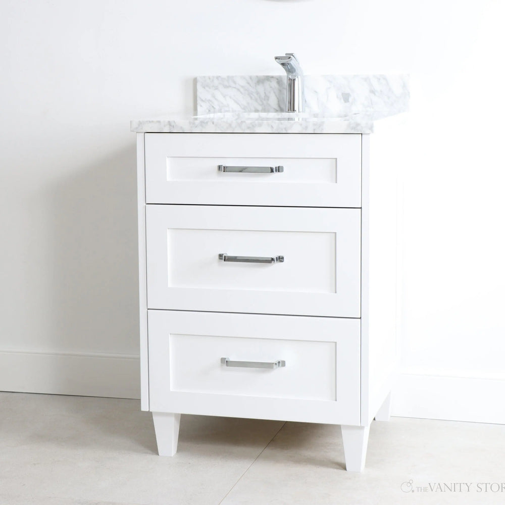 
                  
                    Bridgeport 24", Teodor® Satin White Vanity Teodor
                  
                