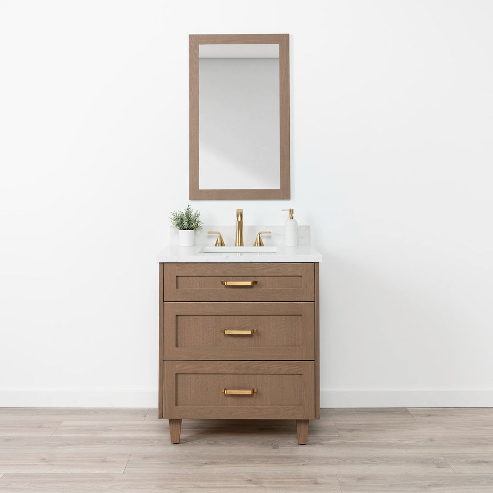 Bridgeport 30" Almond Coast Bathroom Vanity - All Drawers