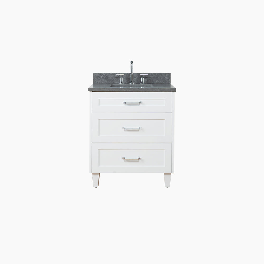 
                  
                    Bridgeport 30" Satin White Bathroom Vanity - All Drawers
                  
                