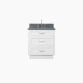 
                  
                    Bridgeport SLIM 30" Satin White Bathroom Vanity - All Drawers
                  
                