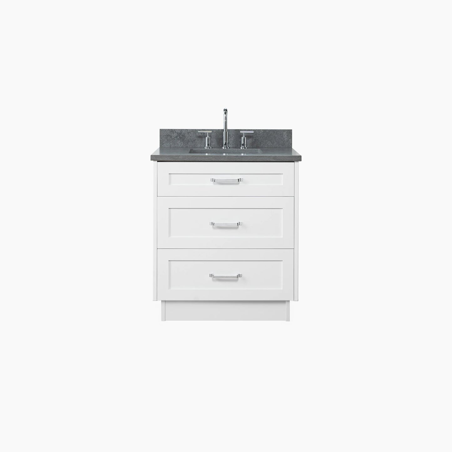
                  
                    Bridgeport 30" Satin White Bathroom Vanity - All Drawers
                  
                