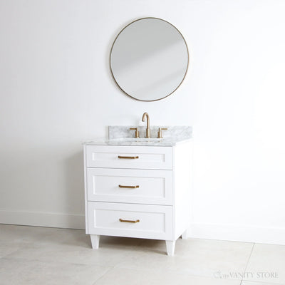 Bridgeport 30" Satin White Bathroom Vanity
