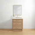 
                  
                    Bridgeport SLIM 30" White Oak Bathroom Vanity - All Drawers
                  
                