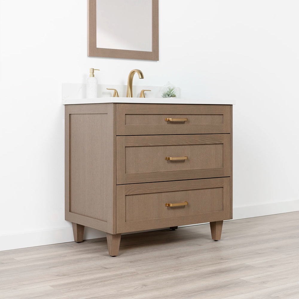 
                  
                    Bridgeport 36" Almond Coast Bathroom Vanity - All Drawers
                  
                