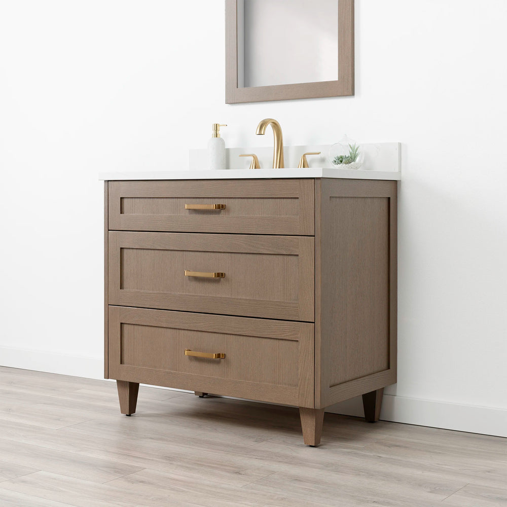 
                  
                    Bridgeport 36" Almond Coast Bathroom Vanity w/ Drawers
                  
                