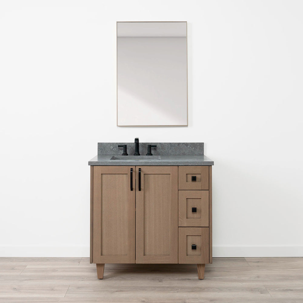 
                  
                    Bridgeport 36" Almond Coast Bathroom Vanity, Left Sink
                  
                