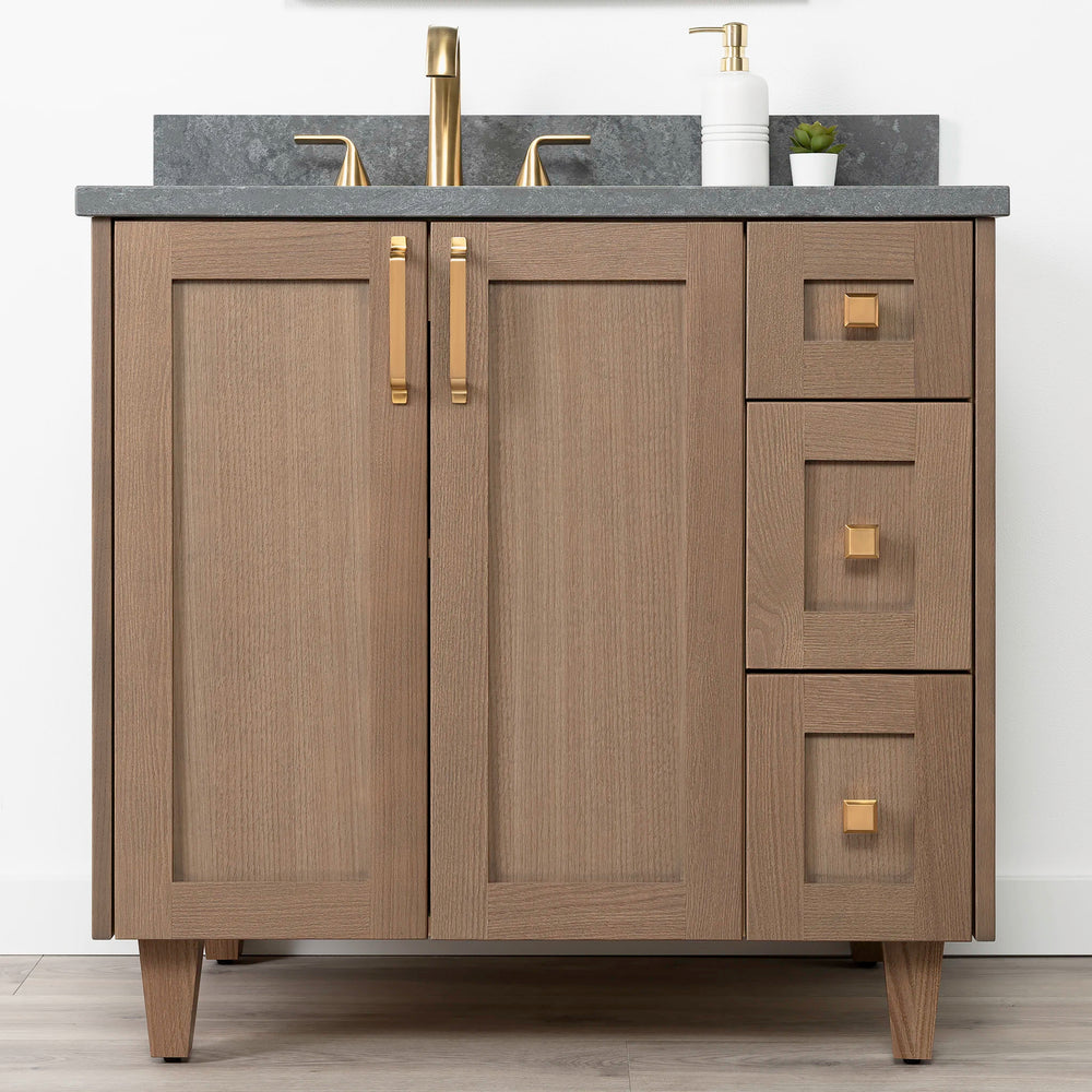 
                  
                    Bridgeport 36" Almond Coast Bathroom Vanity, Left Sink
                  
                