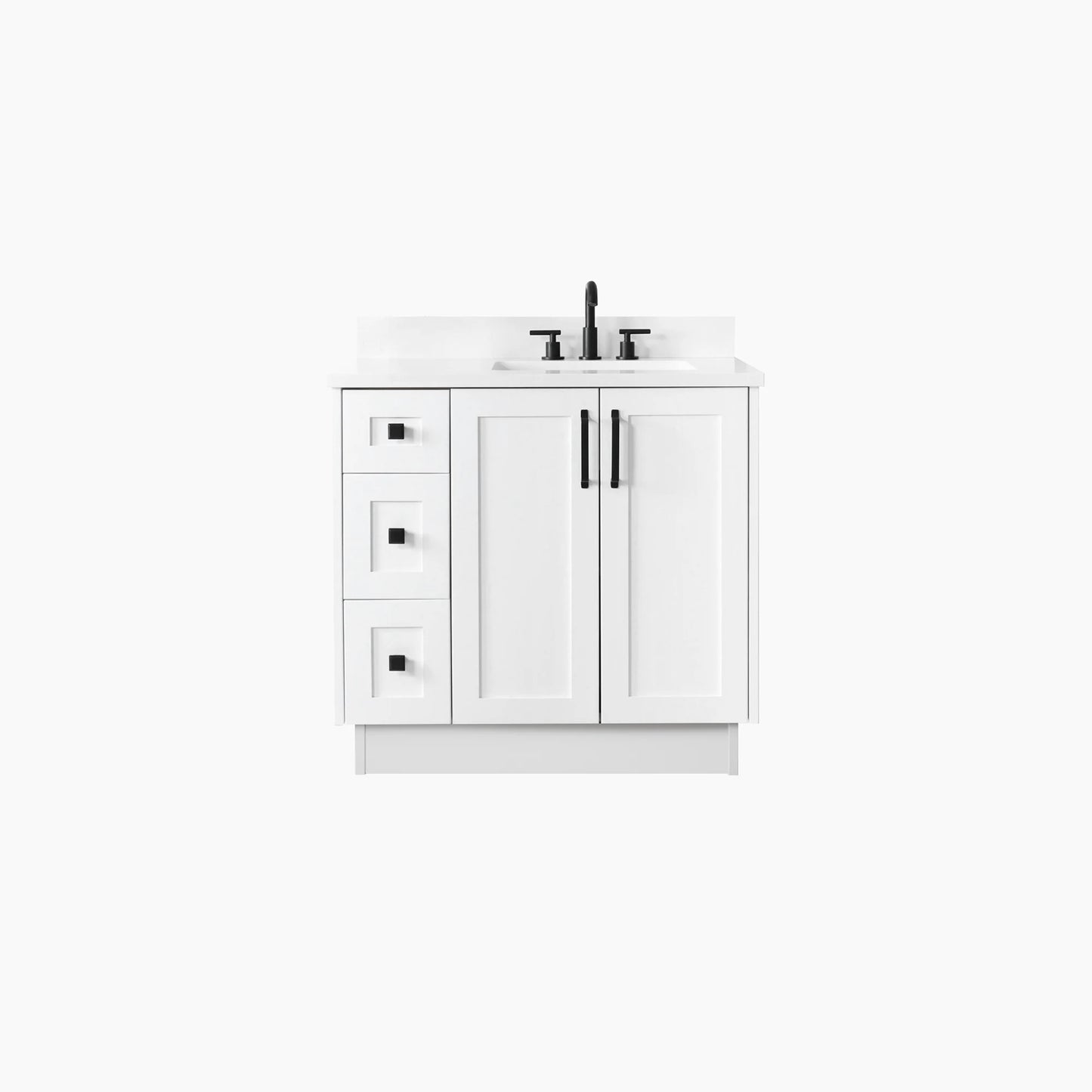 
                  
                    Bridgeport 36" Satin White Bathroom Vanity, Right Sink
                  
                