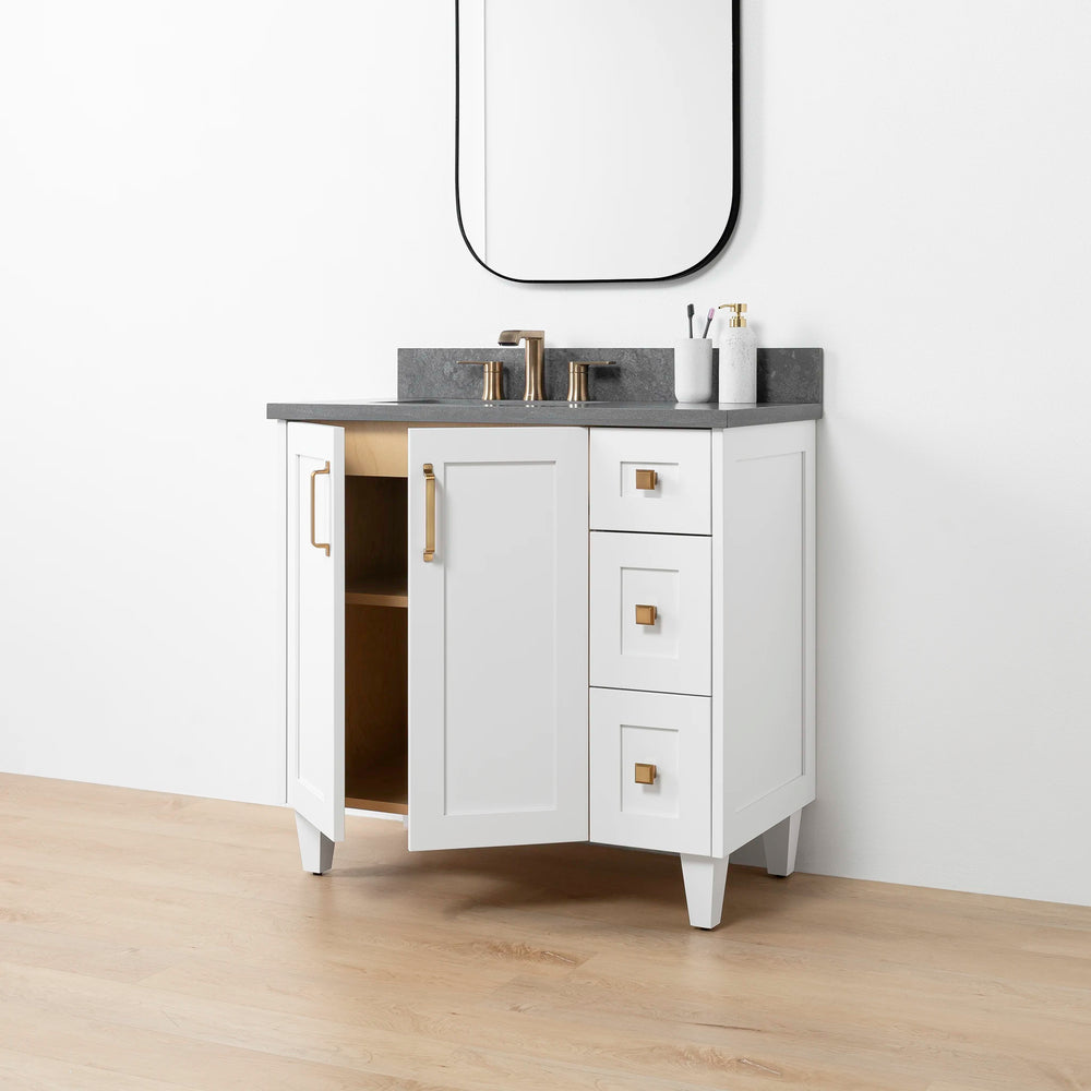 
                  
                    Bridgeport SLIM 36" Satin White Bathroom Vanity, Left Sink
                  
                