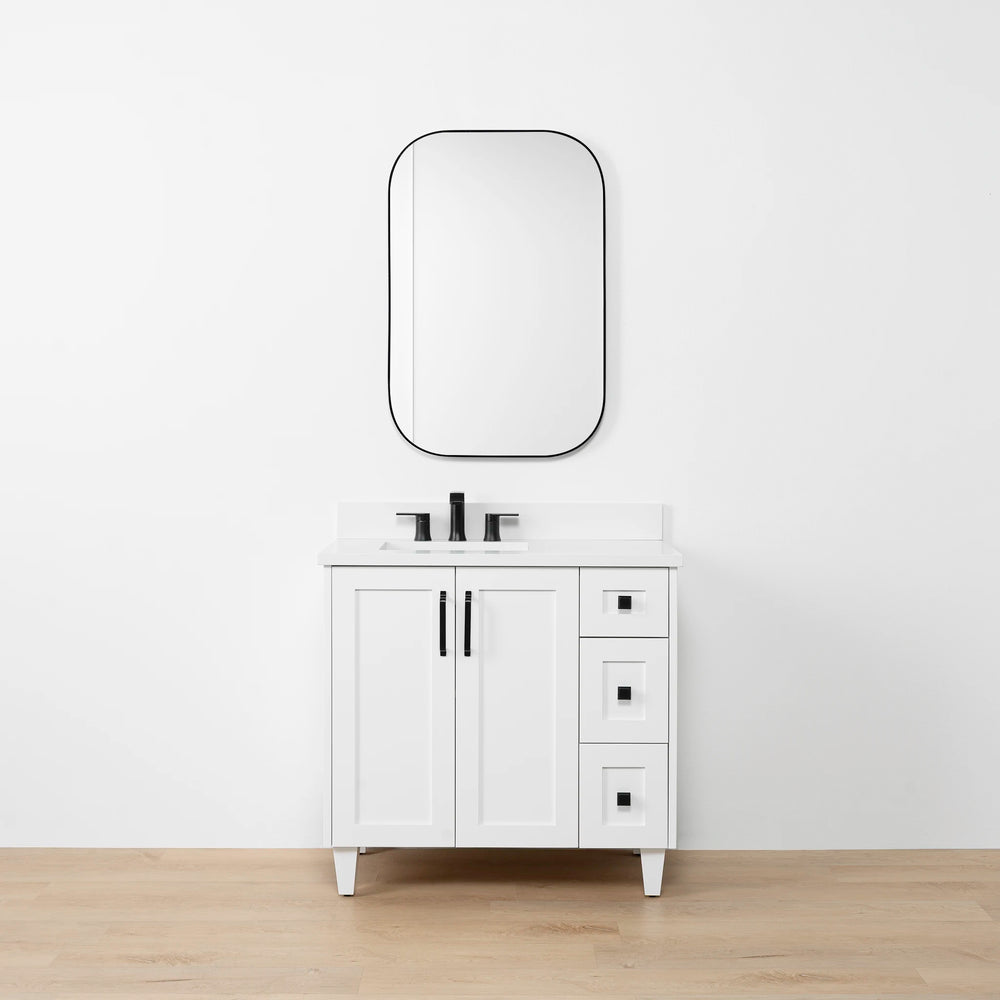 
                  
                    Bridgeport SLIM 36" Satin White Bathroom Vanity, Left Sink
                  
                