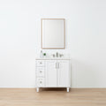 
                  
                    Bridgeport SLIM 36" Satin White Bathroom Vanity, Right Sink
                  
                