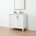 
                  
                    Bridgeport SLIM 36" Satin White Bathroom Vanity, Right Sink
                  
                