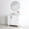 
                  
                    Bridgeport 36" Satin White Bathroom Vanity, Left Sink
                  
                