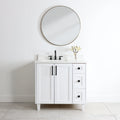 
                  
                    Bridgeport 36" Satin White Bathroom Vanity, Left Sink
                  
                
