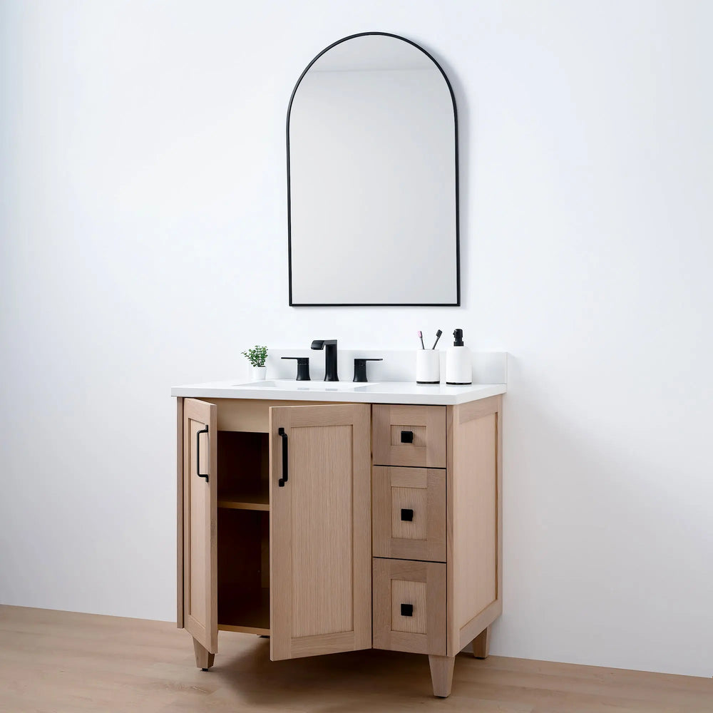
                  
                    Bridgeport 36", Teodor® White Oak Vanity, Left Sink Teodor Bathroom VanityCanada
                  
                