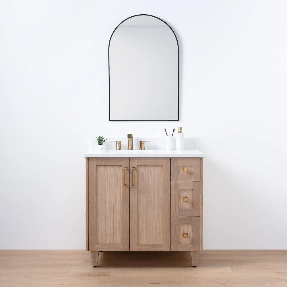 
                  
                    Bridgeport 36", Teodor® White Oak Vanity, Left Sink Teodor Bathroom VanityCanada
                  
                