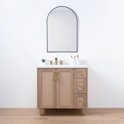Bridgeport 36", Teodor® White Oak Vanity, Left Sink Teodor Bathroom VanityCanada