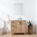 
                  
                    Bridgeport 36", Teodor® White Oak Vanity, Right Sink Teodor Bathroom VanityCanada
                  
                