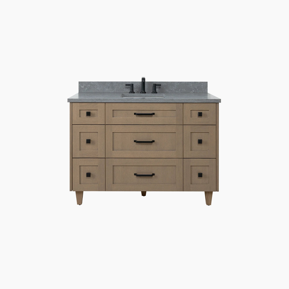 Bridgeport 48" Almond Coast Bathroom Vanity - All Drawers