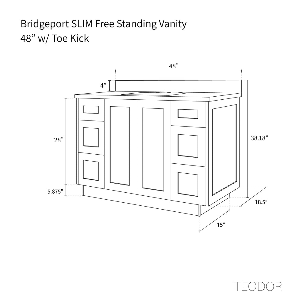 
                  
                    Bridgeport SLIM 48" American Black Walnut Bathroom Vanity
                  
                