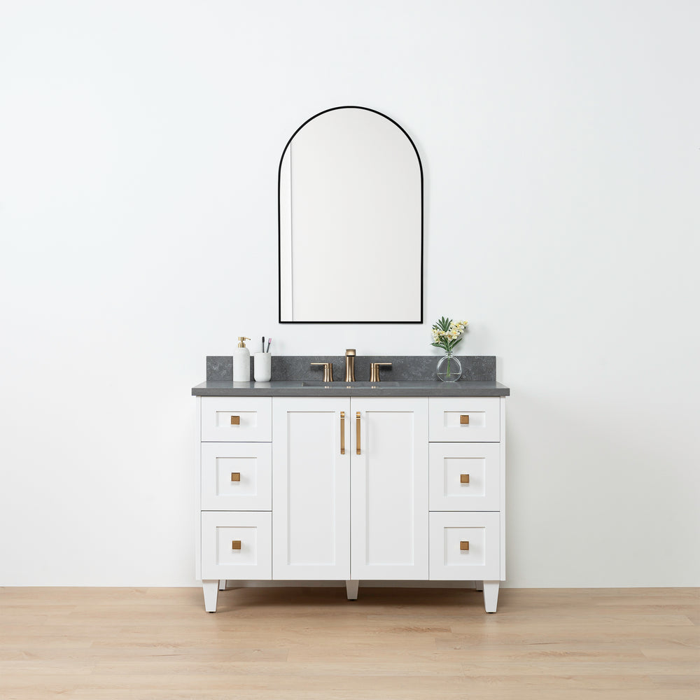 Bridgeport SLIM 48" Satin White Bathroom Vanity