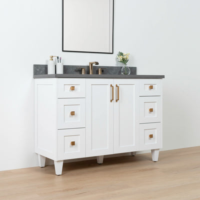 Bridgeport SLIM 48" Satin White Bathroom Vanity