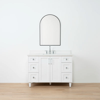 Bridgeport SLIM 48" Satin White Bathroom Vanity