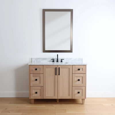 Bridgeport 48" White Oak Bathroom Vanity