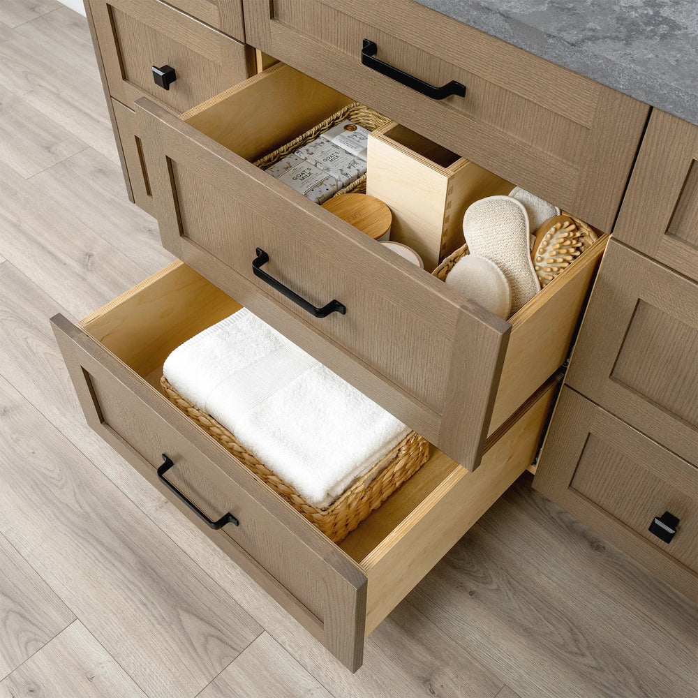 
                  
                    Bridgeport 60" Almond Coast Bathroom Vanity - All Drawers
                  
                