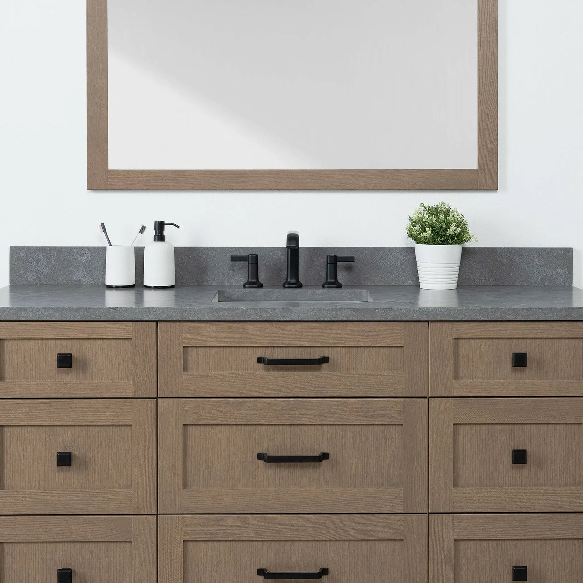 Bridgeport SLIM 60" Almond Coast Bathroom Vanity - All Drawers Teodor Bathroom Vanity Canada
